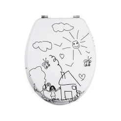 Abattant Wc|MSV Abattant wc MDF Jardin d'enfants Charnières Inox