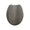 MSV Abattant wc MDF Marron Charnières Inox