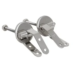 MSV Abattant wc MDF Marron Charnières Inox