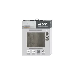 MSV Abattant wc MDF Marron Charnières Inox