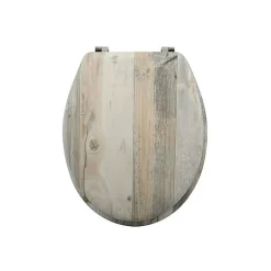 MSV Abattant wc MDF Ombo Beige Charnières Inox