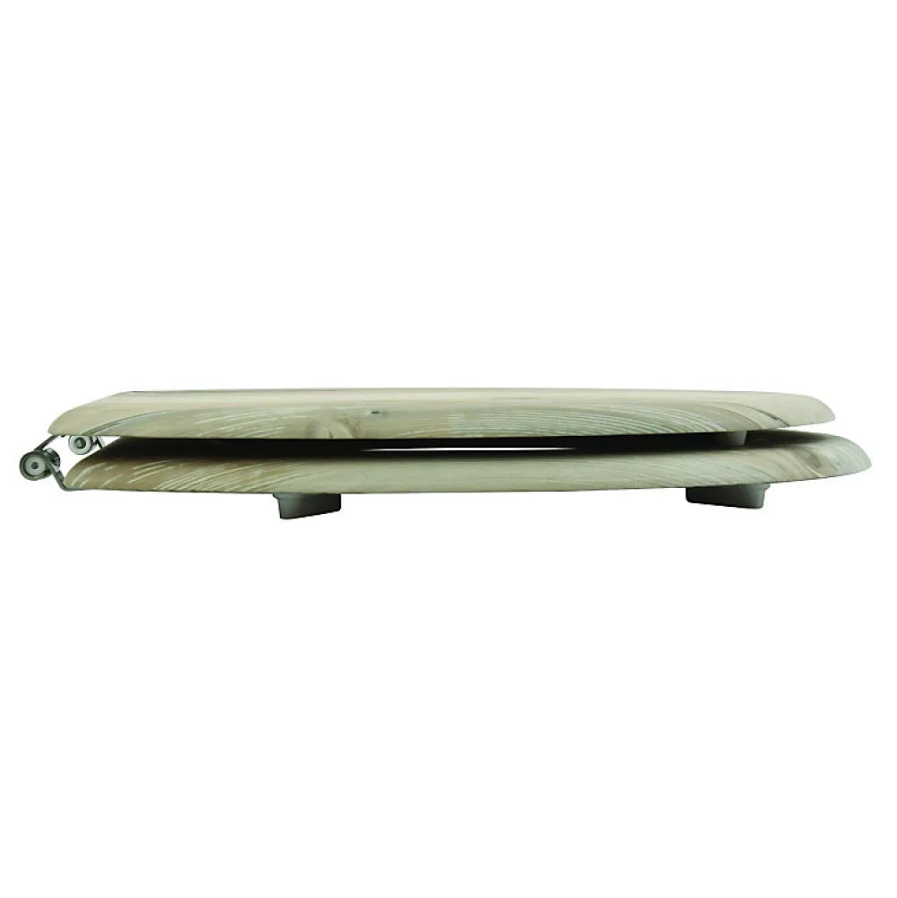 MSV Abattant wc MDF Ombo Beige Charnières Inox