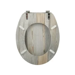 MSV Abattant wc MDF Ombo Beige Charnières Inox