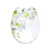 MSV Abattant wc MDF Sofaïa à Motifs Fleurs Charnières Inox