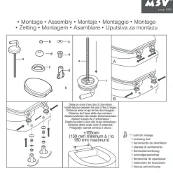 MSV Abattant wc MDF Sofaïa à Motifs Fleurs Charnières Inox