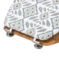 Abattant Wc|5Five Abattant WC motifs apaches et lunette effet bois à fermeture standard,
