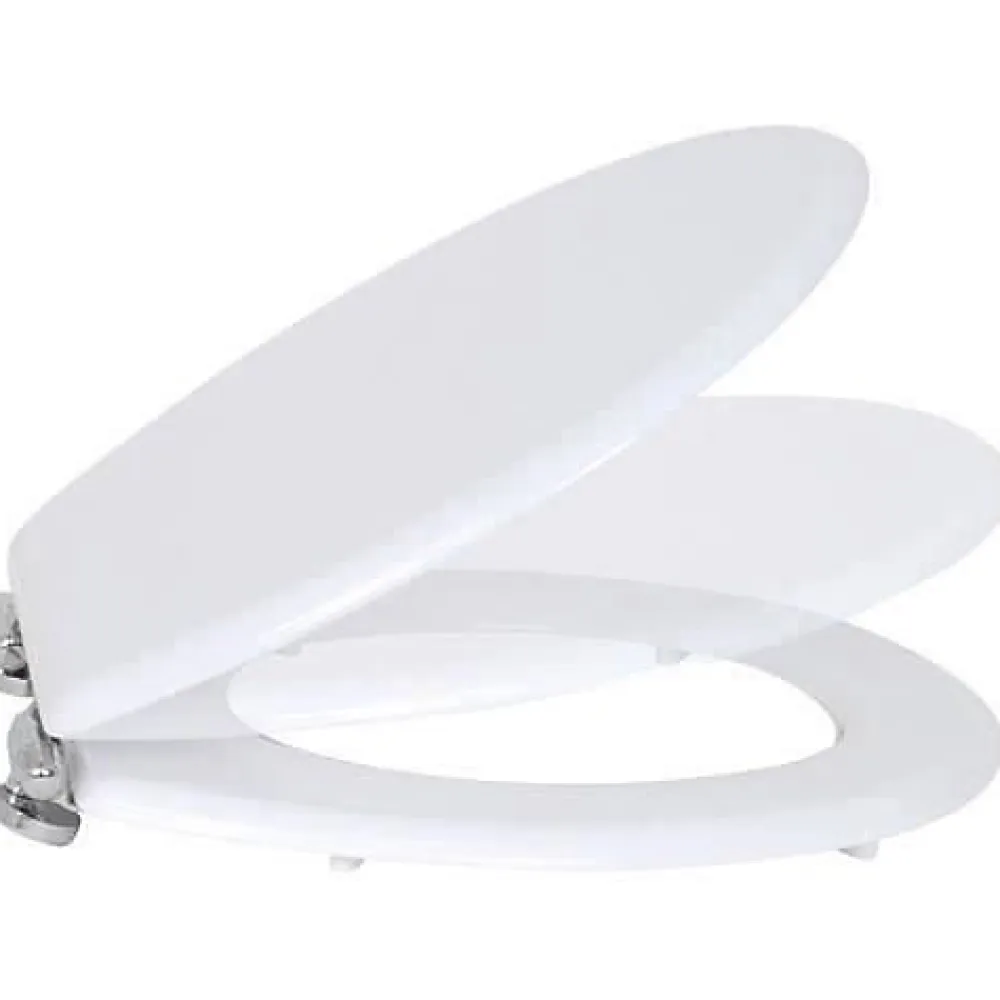 MSV Abattant WC - MDF - Fermeture lente - Blanc