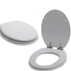 MSV Abattant WC - MDF - Fermeture lente - Blanc