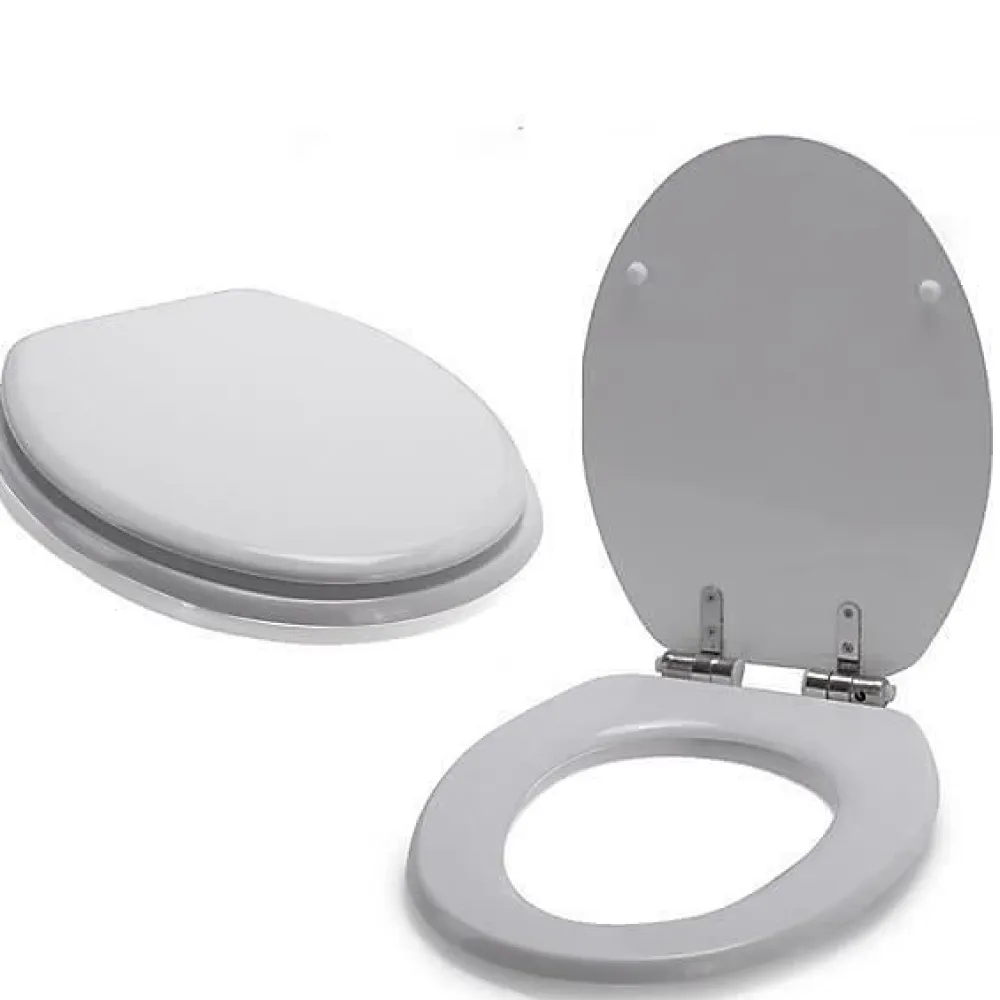 MSV Abattant WC - MDF - Fermeture lente - Blanc