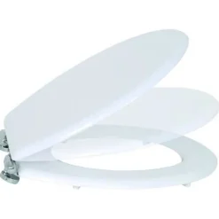 MSV Abattant WC - MDF - Fermeture lente - Blanc