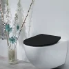 Abattant Wc|Bemis Abattant WC noir mat avec frein de chute déclipsable