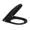 Abattant Wc|Todot Abattant WC Noir Déclipsable Forme D avec Frein de Chute