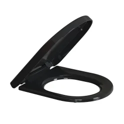 Abattant Wc|Todot Abattant WC Noir Déclipsable Forme D avec Frein de Chute