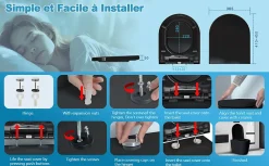 Abattant Wc|Todot Abattant WC Noir Déclipsable Forme D avec Frein de Chute