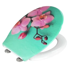 Wenko Abattant WC Orchidée - Bois - Multicolore