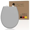 Instmaier Abattant WC ovale en duroplast gris avec frein de chute ALMA