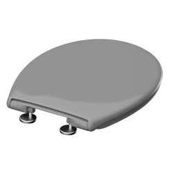 Instmaier Abattant WC ovale en duroplast gris avec frein de chute ALMA