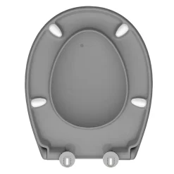 Instmaier Abattant WC ovale en duroplast gris avec frein de chute ALMA