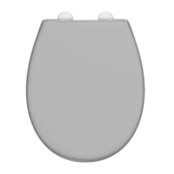 Instmaier Abattant WC ovale en duroplast gris avec frein de chute ALMA