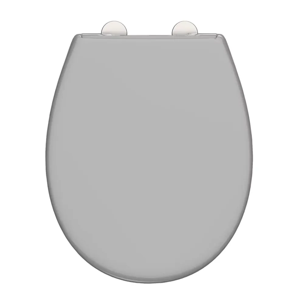 Instmaier Abattant WC ovale en duroplast gris avec frein de chute ALMA