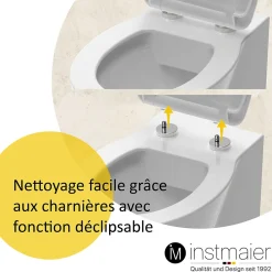 Abattant Wc|Instmaier Abattant WC ovale en duroplast blanc avec frein de chute ALMA