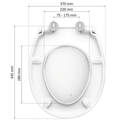 Abattant Wc|Instmaier Abattant WC ovale en duroplast blanc avec frein de chute ALMA