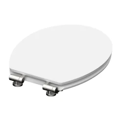 Abattant Wc|Instmaier Abattant WC ovale en MDF blanc avec frein de chute GAIA