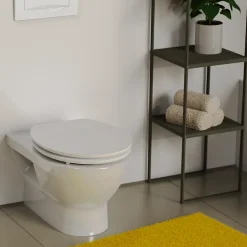 Abattant Wc|Instmaier Abattant WC ovale en MDF blanc avec frein de chute GAIA