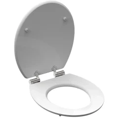Abattant Wc|Instmaier Abattant WC ovale en MDF blanc avec frein de chute GAIA