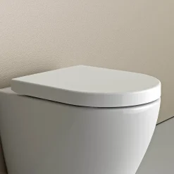 Abattant Wc|Bernstein Abattant WC plastique Lunette WC, Cuvette toilette fermeture en douceur - Blanc - 42,5x36,3x4,9cm - U1009