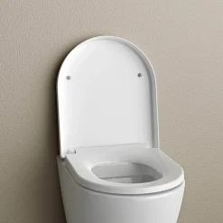 Abattant Wc|Bernstein Abattant WC plastique Lunette WC, Cuvette toilette fermeture en douceur - Blanc - 42,5x36,3x4,9cm - U1009