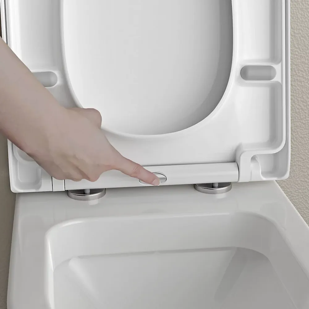 Abattant Wc|Bernstein Abattant WC plastique Lunette WC, Cuvette toilette fermeture en douceur - Blanc - 42,5x36,3x4,9cm - U1009