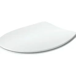 Duravit Abattant WC plastique Ovale Blanc, Lunette toilettes universel à frein de chute / fermeture amortie - 37,3x43,3x5cm - Univavo