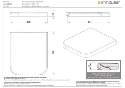 Sanindusa Abattant WC pour WC Advance blanc (non universel)