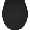 Gelco Design Abattant wc presto thermodur noir déclipsable soft close