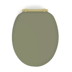Abattant Wc|Gelco Design Abattant wc samba mdf kaki déclipsable soft close