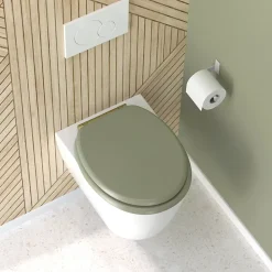 Abattant Wc|Gelco Design Abattant wc samba mdf kaki déclipsable soft close