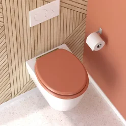 Gelco Design Abattant wc samba mdf terracota déclipsable soft close
