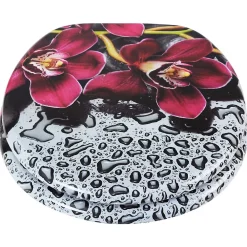Abattant Wc|Helloshop26 Abattant WC siège de toilette en mdf rouge