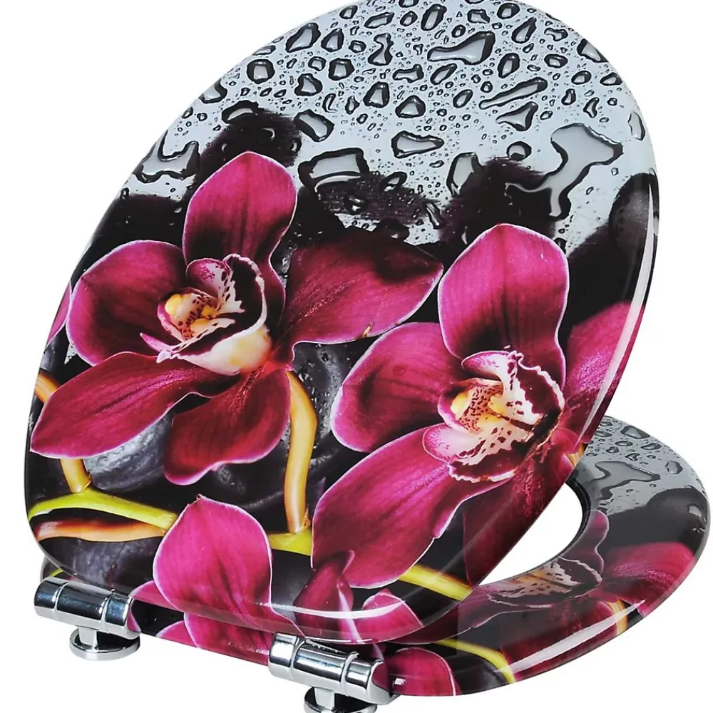 Abattant Wc|Helloshop26 Abattant WC siège de toilette en mdf rouge