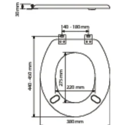 Olfa Abattant WC simple - - Blanc