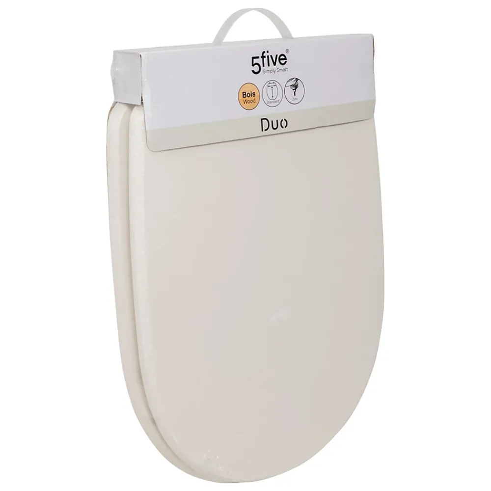 5Five Abattant WC standard coloris ivoire, Duo