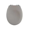 Abattant Wc|Spirella Abattant wc Thermo dur avec frein de chute NEELA Taupe mat Charnières ABS Chromé