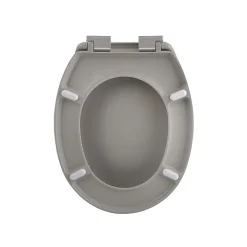 Abattant Wc|Spirella Abattant wc Thermo dur avec frein de chute NEELA Taupe mat Charnières ABS Chromé