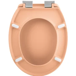Spirella Abattant wc Thermo dur avec frein de chute NEELA Pêche Charnières ABS Chromé