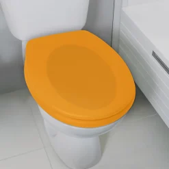 Abattant Wc|Spirella Abattant wc Thermo dur avec frein de chute NEELA Safran mat Charnières ABS Chromé