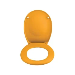 Abattant Wc|Spirella Abattant wc Thermo dur avec frein de chute NEELA Safran mat Charnières ABS Chromé