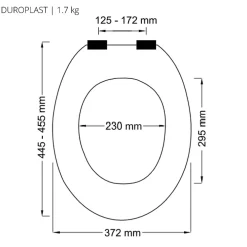 Abattant Wc|Spirella Abattant wc Thermo dur avec frein de chute NEELA Safran mat Charnières ABS Chromé