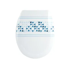 Abattant Wc|MSV Abattant wc Thermo Dur MALTA Bleu Blanc Charnières PS