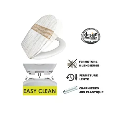 Abattant Wc|MSV Abattant wc Thermo Dur ONS Beige Charnières PS